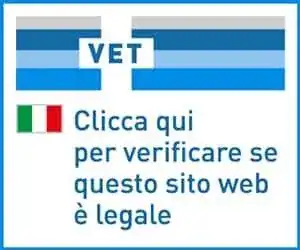 Certificazione VET con bandiera italiana e testo di verifica sito.